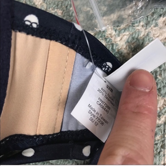 NWT 32b J. Crew Polka Dot Underwire Bikini Top - Picture 6 of 7